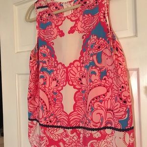 Lilly Pulitzer navy & pink tank top